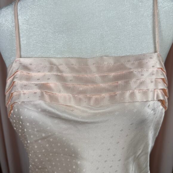 Vintage Indulgence Peach Satin Dot Cami Size 34 USA Made 90s Y2K Lingerie Top - Picture 3 of 12